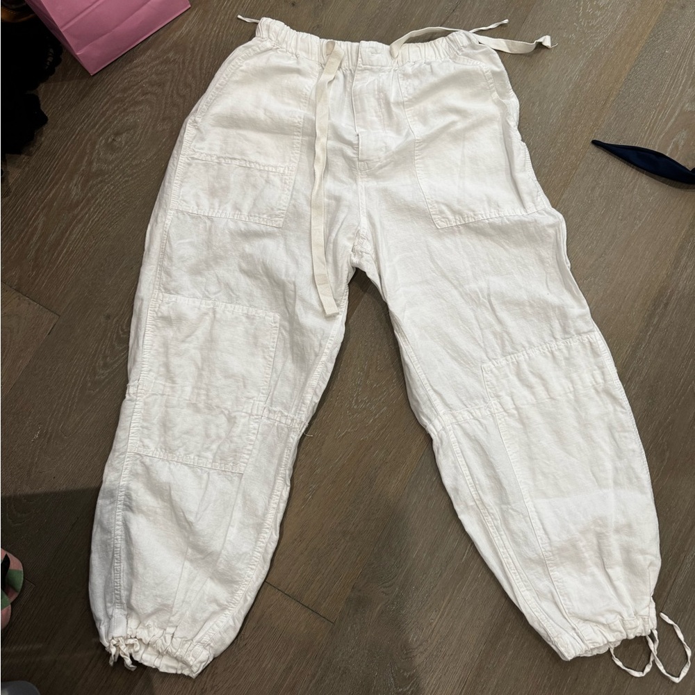 Zara linen/cotton Cargo Pants